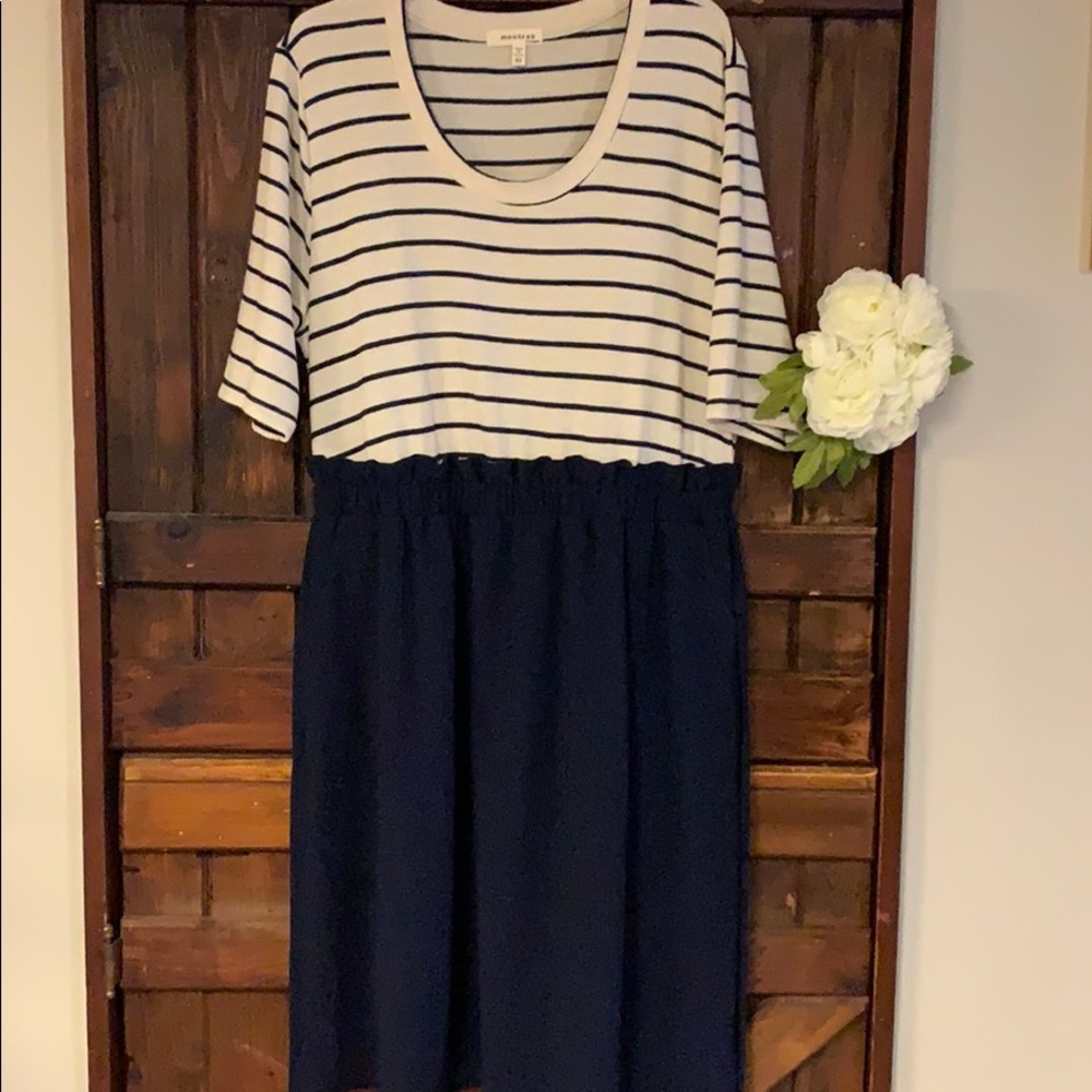 Trendy Plus Size Belted A-Line Dress